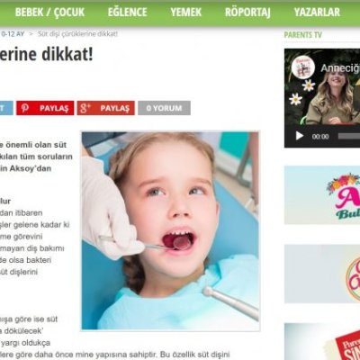 Diş Hekimi Engin Aksoy | parentdergisi.com'da yayınlanan haberimiz